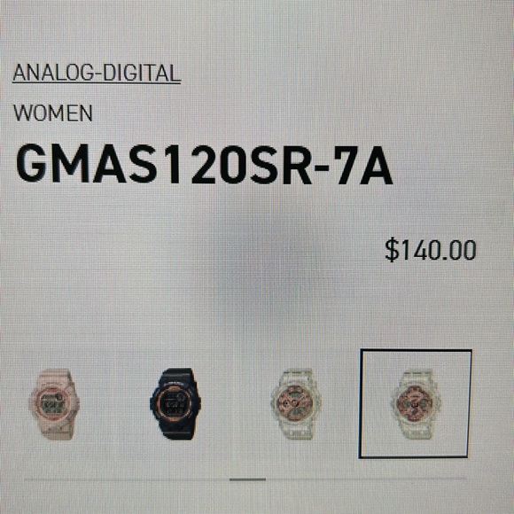 G Shock Light Cream band with a Rose Gold face, new in box - Picture 4 of 4